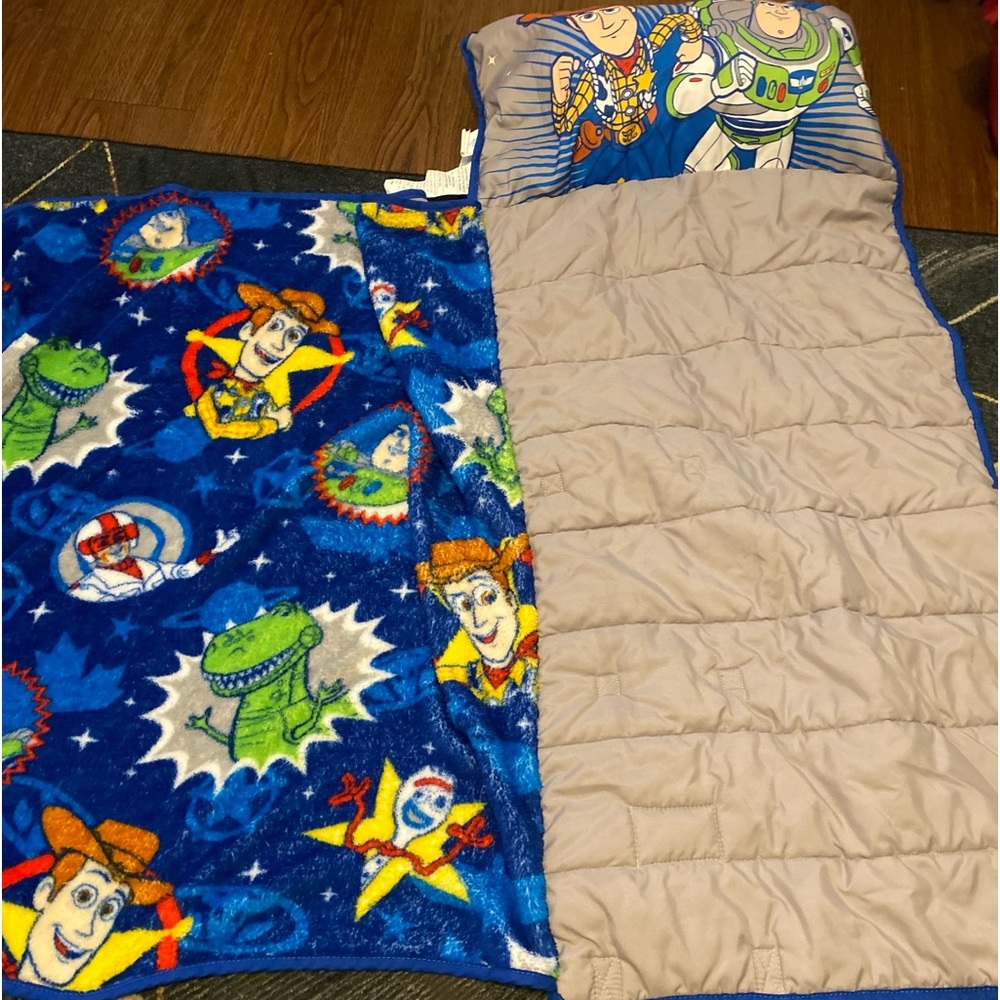 Children’s Toy Story nap mat with attached pillow